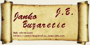 Janko Buzaretić vizit kartica